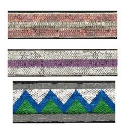 wholesale hot sale embroidery reversible sequin mesh trim sequin tape
