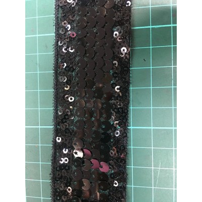 factory price wholesale hot sale multicolour sequin tape embroidery sequin lace trim