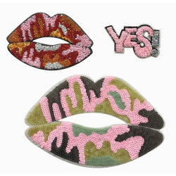 2020 custom embroidery iron on sewing on patches sequined