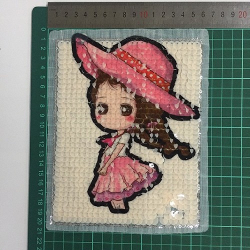 wholesale new design popular girl sequin patch