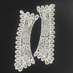 Milk Silk Mesh Flower Embroidered Lace Neck Collar For Clothes