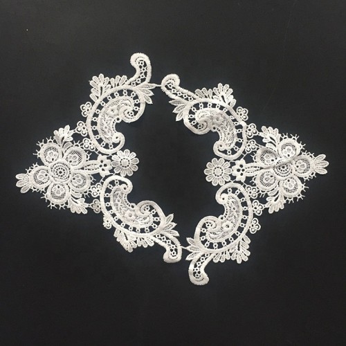 Milk Silk Mesh Flower Embroidered Lace Neck Collar For Clothes