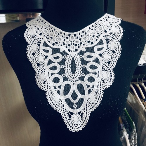 wholesale high quality crochet white embroidery neck lace collar laces applique