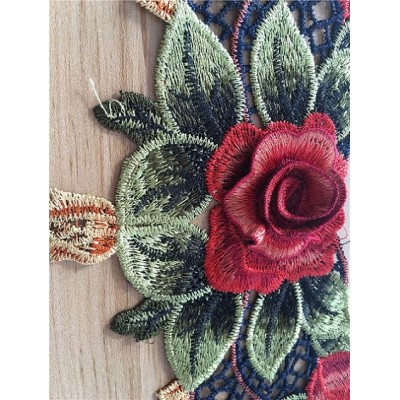 Sew On Flower Embroidery Lace Fabric 3d Neck Collar Lace