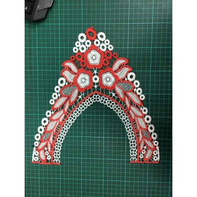 Durable Ladies Blouse Collar Design Neck Lace Trim Embroidery