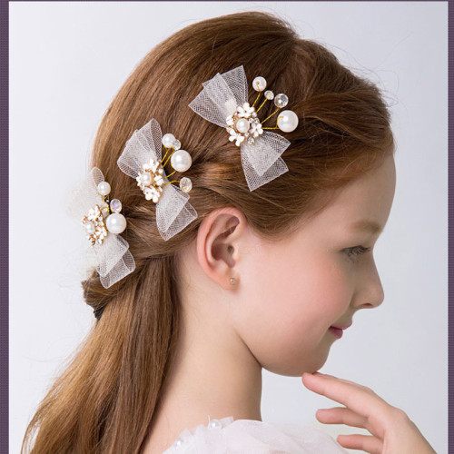 Flower Girls Crystal Hairpin Girls Headpiece