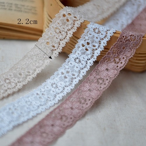 2019 wholesale Spandex / Nylon/cotton Material lace trim elastic stretch lace