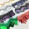 2020 latest design 3D tassel tulle multi color sequin fringe fancy lace trim