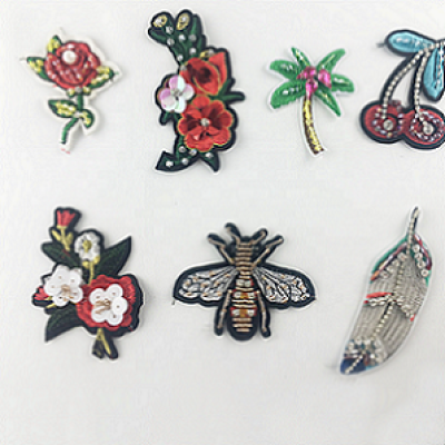 Sew On Sequin Patch Beaded Rhinestone Patches For Clothing