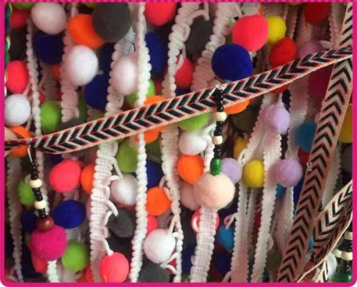 colorful decorative 1.5mm POM ball LACE