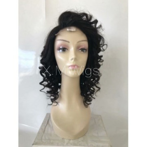 Black Color Lace Human Hair Wig NO.6