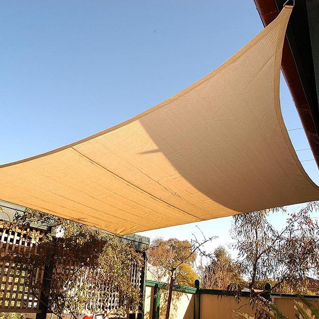 LOVE STORY 8' x 12' Rectangle Terra Red Sun Shade Sail Canopy UV Block Awning for Outdoor Patio Garden Backyard 
