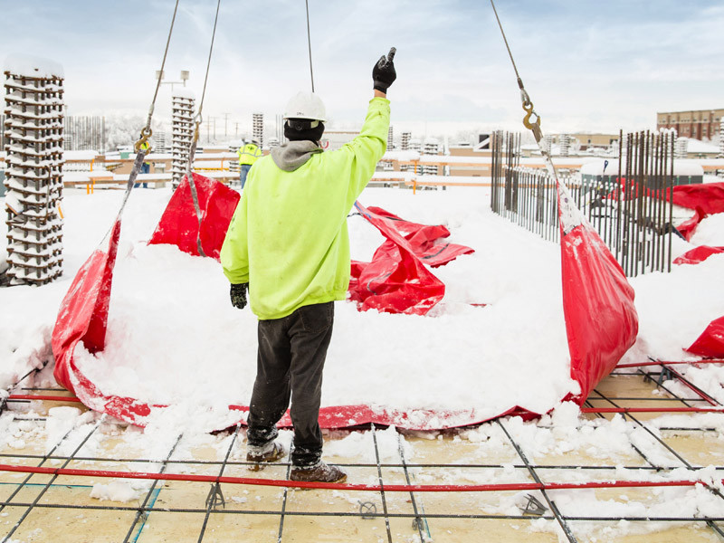 Snow Tarps on jobsites