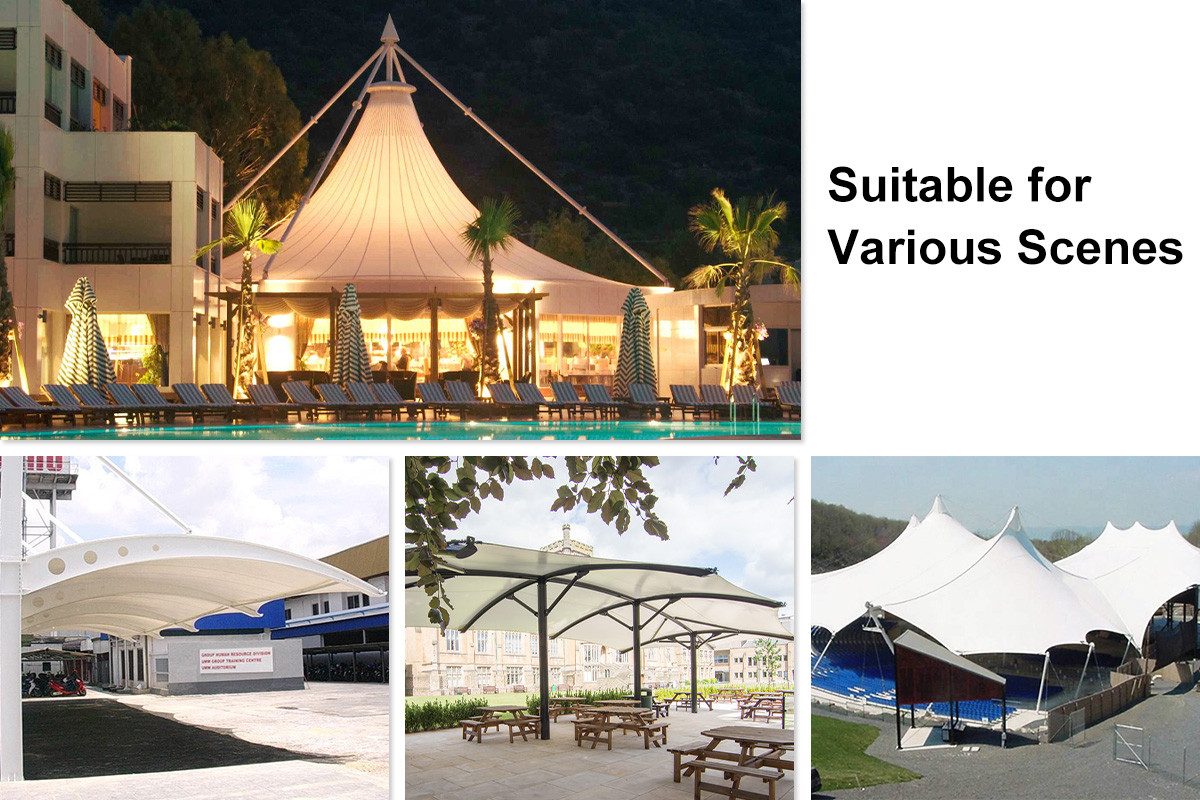 Buy Pvc Coated Canvas Tarpaulin For Tensile Fabric Structure Building  Membrane from Zhejiang Hanlong New Material Co., Ltd., China