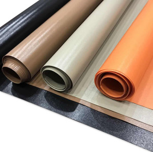 500 gsm PVC Coated Canvas With Glossy Surface for Truck Cover  | Brown Beige Black Orange Color