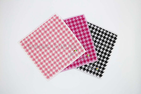 ジャガードハンドタオル 千鳥格子柄