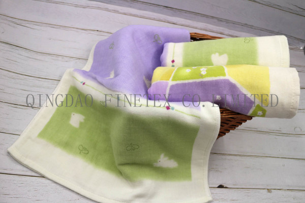 パイルガーゼ フェイスタオル ウサギ