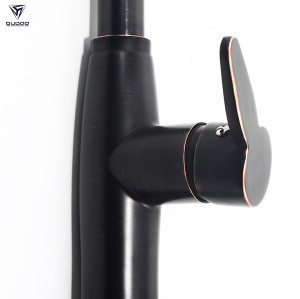 OUBAO Luxury Oil rubbed Bronze Black Pull Down Kitchen Faucet
