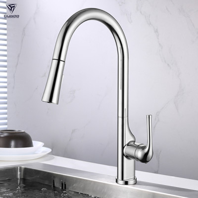 Chrome Pull Down Kitchen Sink Faucet for Kaiping Faucet Supplier