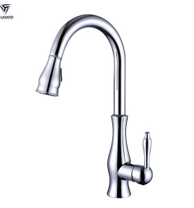 OUBAO single handle kitchen sink faucet chrome brass kitchen tap