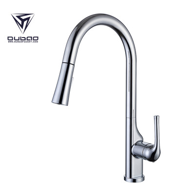 OUBAO Deck Mounted Kitchen Mixer Tap Seasons Chrome