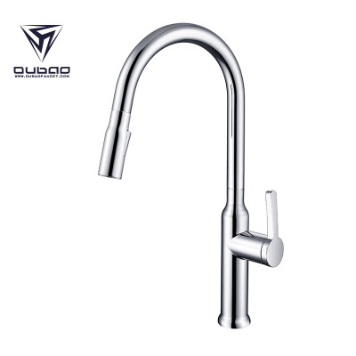 Polished Chrome Vintage Kitchen Tap Faucet with Pull Down Sprayer