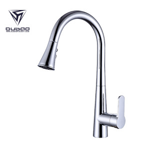In stock OUBAO Faucet Chrome Pull Down Kitchen Faucet