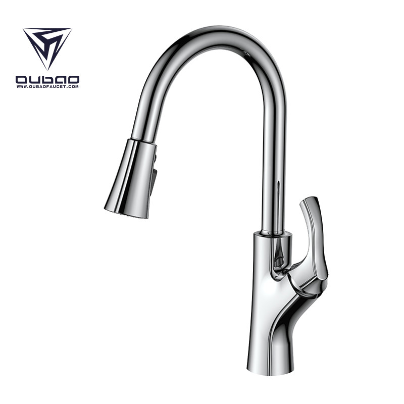 polished chrome kitchen faucet