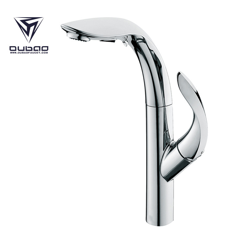 polished chrome kitchen faucet