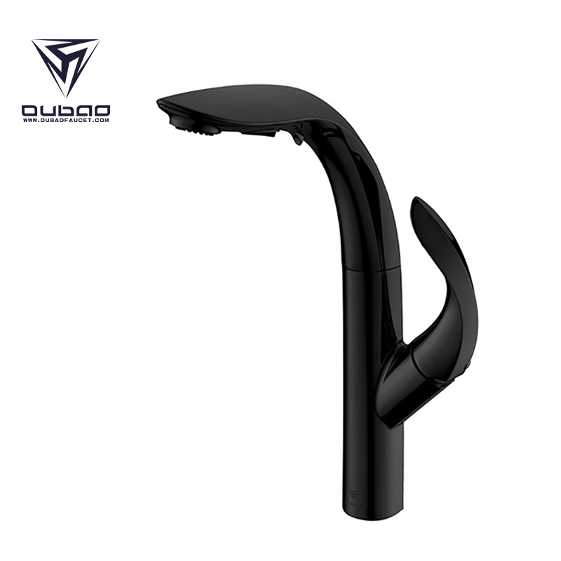 modern black kitchen faucet