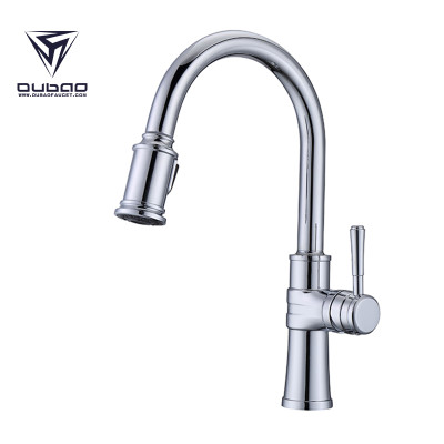 Chrome Pull Out Kitchen Faucet Taps Wall Mount Sink Faucet