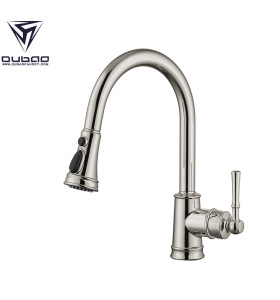 Polished Nickel Kitchen Water Tap with Pull Out Sprayer