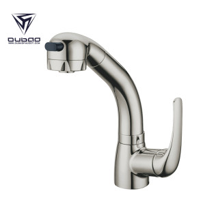 OUBAO Kitchen Sink Faucet with Pull Out Sprayer Spout Mixer Tap