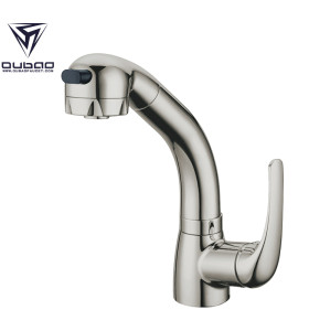 OUBAO Kitchen Sink Faucet with Pull Out Sprayer Spout Mixer Tap
