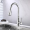 OUBAO Single Hole Kitchen Sink Mixer Taps with Pull Down Sprayer