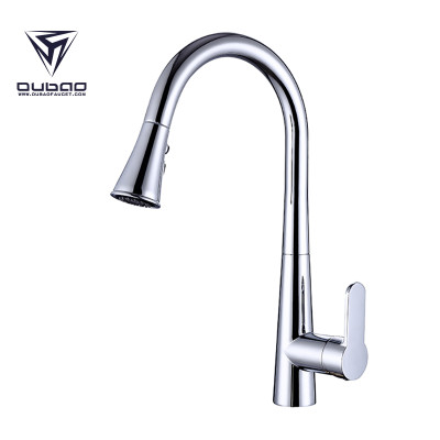 Wholesale Single Handle Chrome Kitchen Faucet with Pull Out Spray