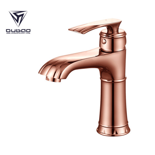OUBAO Antique Rose Gold Bathroom Sink Faucets on Sale