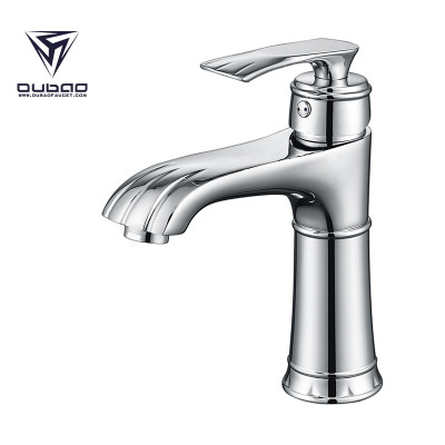 OUBAO Chrome Bathroom Sink Mixer Tap Faucets of Chrome Bathroom Fixtures