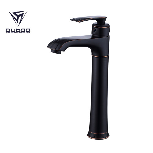 OUBAO Elegance brass oil rubbed bronze wash basin mixer tap single lever handle