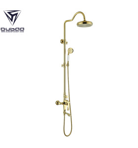 OUBAO Luxury Product Tube Wall Mounted Double Shower Faucet