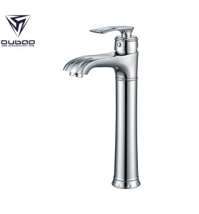 OUBAO Tall Vessel Sink Faucet Low Lead Sold Brass Chrome Plated