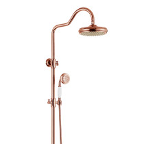 OUBAO Unique Rose Gold Wall Mounted Shower Faucet Set