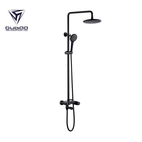 OUBAO Luxury Surface Mounted Shower Faucet And Rainfall Head Shower Set