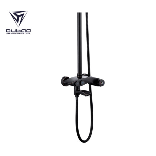 OUBAO Luxury Surface Mounted Shower Faucet And Rainfall Head Shower Set