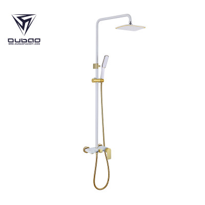 OUBAO Product Tube Wall Mounted Double Shower Faucet Set