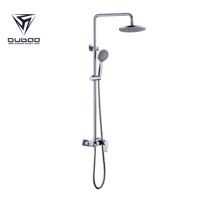 OUBAO Plated Shower in Wall Bathroom Shower Mixer Faucet Set