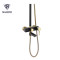 OUBAO Luxury Design Wall Mounted Black Gold Shower Faucet Set