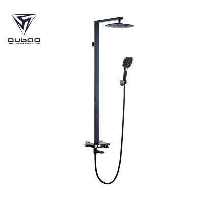 OUBAO Shower Faucet Set With Rain Shower Head And Hand Shower