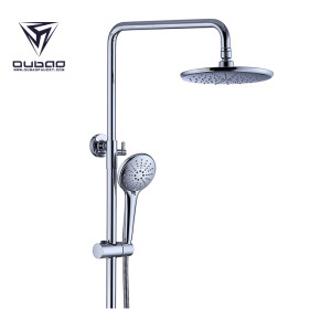 OUBAO Surface Mounted Shower Faucet With Rain Shower Head