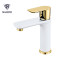 OUBAO Solid Brass Low Lead White Bathroom Basin Faucet
